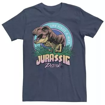 Мужская футболка Jurassic Park Life Finds A Way с ярким графическим рисунком Licensed Character