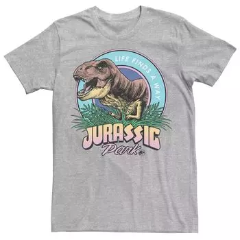 Мужская футболка Jurassic Park Life Finds A Way с ярким графическим рисунком Licensed Character