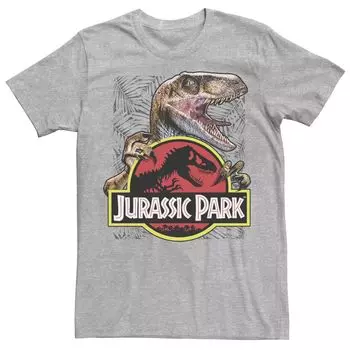 Мужская футболка Jurassic Park Raptor с цветным логотипом Licensed Character