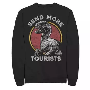 Мужская футболка Jurassic Park Raptor с надписью «Присылайте больше туристов» Licensed Character
