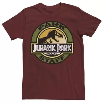 Мужская футболка Jurassic Park Staff Icon T-Rex Skeleton Licensed Character