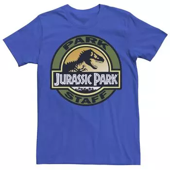 Мужская футболка Jurassic Park Staff Icon T-Rex Skeleton Licensed Character