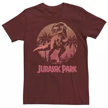 Мужская футболка Jurassic Park T-Rex Gradient Sunset Licensed Character