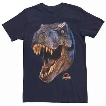 Мужская футболка Jurassic Park T-Rex Head Roar, Синяя Licensed Character, синий