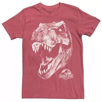 Мужская футболка Jurassic Park T-Rex White Head Roaring Tee Licensed Character