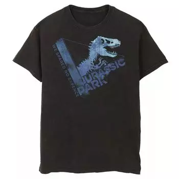 Мужская футболка Jurassic Park We Spare No Expose Blue Mist Licensed Character, черный
