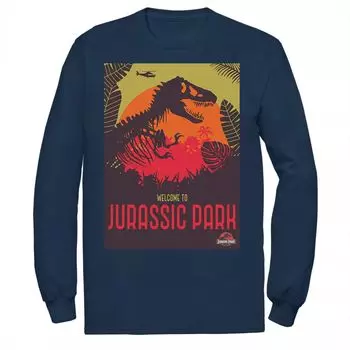 Мужская футболка Jurassic Park Welcome T-Rex Sunset Licensed Character
