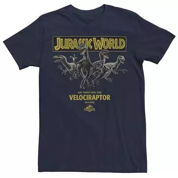 Мужская футболка Jurassic World Blue, Charlie, Delta и Echo Pack Licensed Character, синий