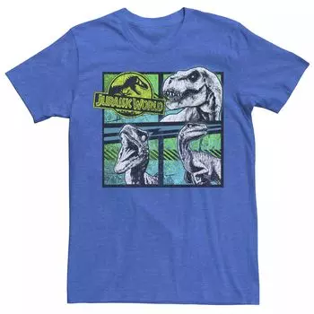 Мужская футболка Jurassic World Dinosaurs Group Of 3 с неоновой графикой Licensed Character