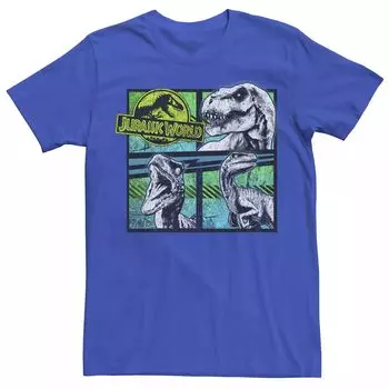 Мужская футболка Jurassic World Dinosaurs Group Of 3 с неоновой графикой Licensed Character