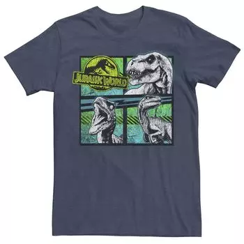 Мужская футболка Jurassic World Dinosaurs Group Of 3 с неоновой графикой Licensed Character