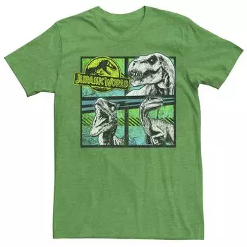Мужская футболка Jurassic World Dinosaurs Group Of 3 с неоновой графикой Licensed Character