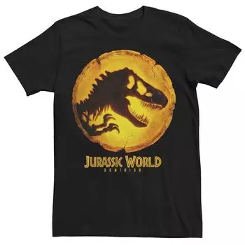 Мужская футболка Jurassic World Dominion с логотипом T-Rex и черепом Licensed Character