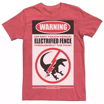 Мужская футболка Jurassic World Electric Fence Licensed Character