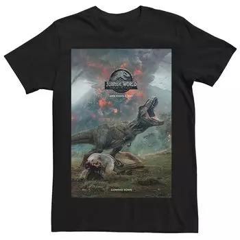 Мужская футболка Jurassic World: Fallen Kingdom с плакатом T-Rex Licensed Character