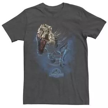 Мужская футболка Jurassic World Indominus Rex Breakthrough с графическим рисунком Licensed Character, цвет Charcoal Heather