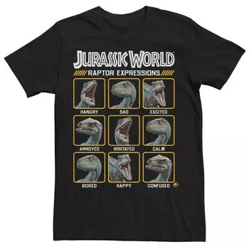 Мужская футболка Jurassic World Raptor Expressions Licensed Character