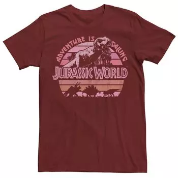 Мужская футболка Jurassic World Retro Adventure Calls T-Rex Licensed Character