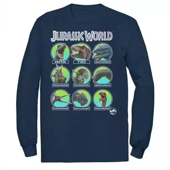 Мужская футболка Jurassic World с двумя головами динозавров Licensed Character