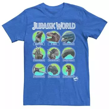 Мужская футболка Jurassic World с двумя головами динозавров Licensed Character