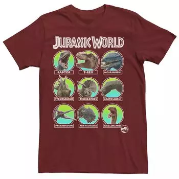 Мужская футболка Jurassic World с двумя головами динозавров Licensed Character