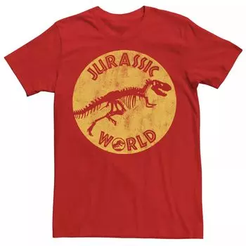Мужская футболка Jurassic World с логотипом Fossil, Красная Licensed Character, красный