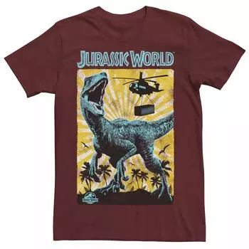 Мужская футболка Jurassic World T-Rex Color Pop Retro Poster Licensed Character