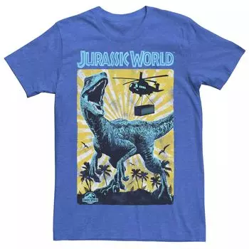 Мужская футболка Jurassic World T-Rex Color Pop Retro Poster Licensed Character