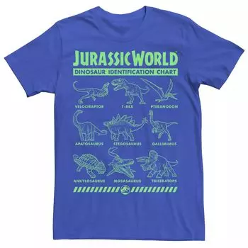 Мужская футболка Jurassic World Two Dino Gradient ID Chart Licensed Character