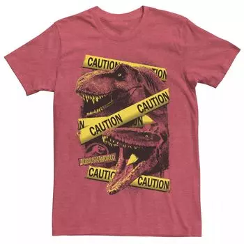 Мужская футболка Jurassic World Two Dinosaur Caution Splatter Licensed Character