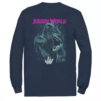 Мужская футболка Jurassic World Two Raptors Neon Glow Squad Licensed Character