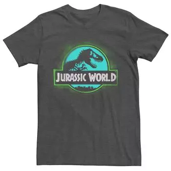 Мужская футболка Jurassic World Two с логотипом в виде граффити, окрашенная аэрозольной краской Licensed Character