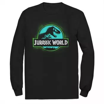 Мужская футболка Jurassic World Two с логотипом в виде граффити, окрашенная аэрозольной краской Licensed Character, черный