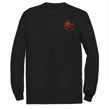 Мужская футболка Jurassic World Two T-Rex Magma Pocket Icon с длинными рукавами Licensed Character