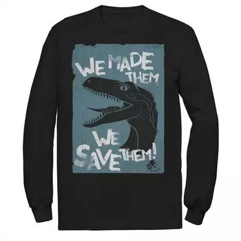 Мужская футболка Jurassic World Two We Made Them We Save Them Licensed Character, черный