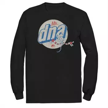 Мужская футболка Jurassic World Vintage Mr. DNA с логотипом Licensed Character, черный