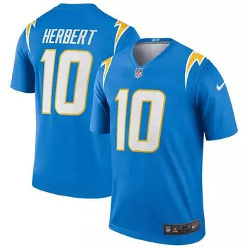 Мужская футболка Justin Herbert Powder Blue Los Angeles Chargers Legend Nike