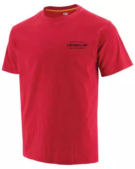 Мужская футболка качества CAT, красный