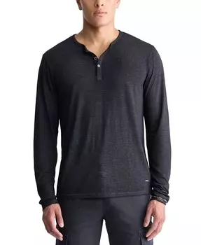 Мужская футболка Kaduk Burnout Henley с длинными рукавами Buffalo David Bitton, черный