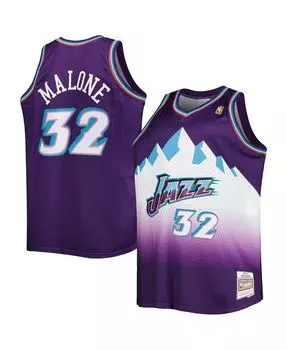 Мужская футболка karl malone purple utah jazz big and tall hardwood classics 1996-97 swingman jersey Mitchell &amp; Ness, фиолетовый