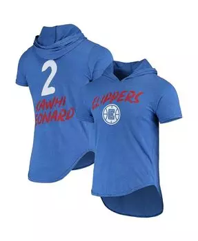 Мужская футболка kawhi leonard heathered royal la clippers с капюшоном tri-blend Fanatics
