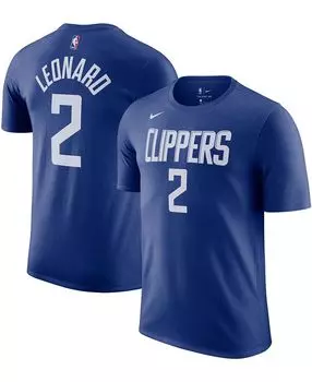 Мужская футболка Kawhi Leonard Royal La Clippers с именем и номером Nike