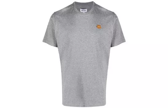 Мужская футболка Kenzo с изображением тигра, серый