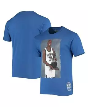 Мужская футболка kevin garnett blue minnesota timberwolves hardwood classics hall of fame class of 2020 Mitchell &amp; Ness, синий