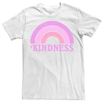 Мужская футболка Kindness фиолетово-розового цвета с радугой Licensed Character