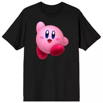 Мужская футболка Kirby Pink Mochi Says Hi Licensed Character