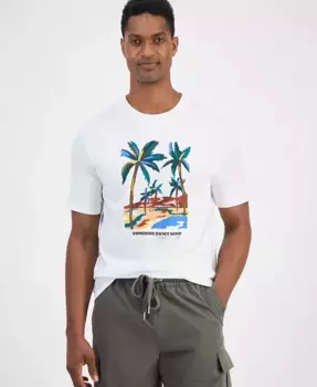 Мужская футболка классического кроя с принтом SCOTCH & SODA, белый