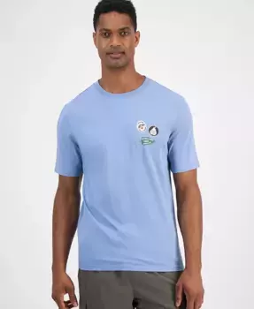 Мужская футболка классического кроя с принтом SCOTCH & SODA, синий