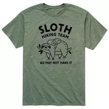 Мужская футболка команды Sloth Hiking Team Licensed Character, цвет Heather Military Green