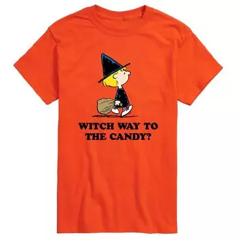 Мужская футболка конфетного цвета с арахисом Witch Way Licensed Character